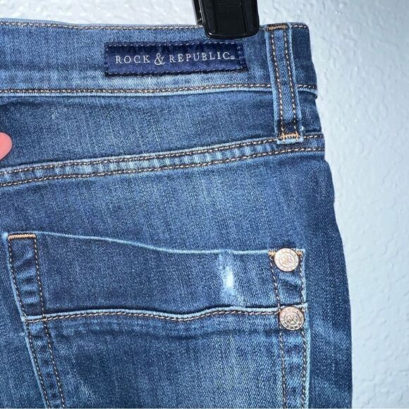 Rock & Republic Womens Stretch Denim Regular Tapered Leg Kashmiere Jeans Size 10 - Picture 8 of 12